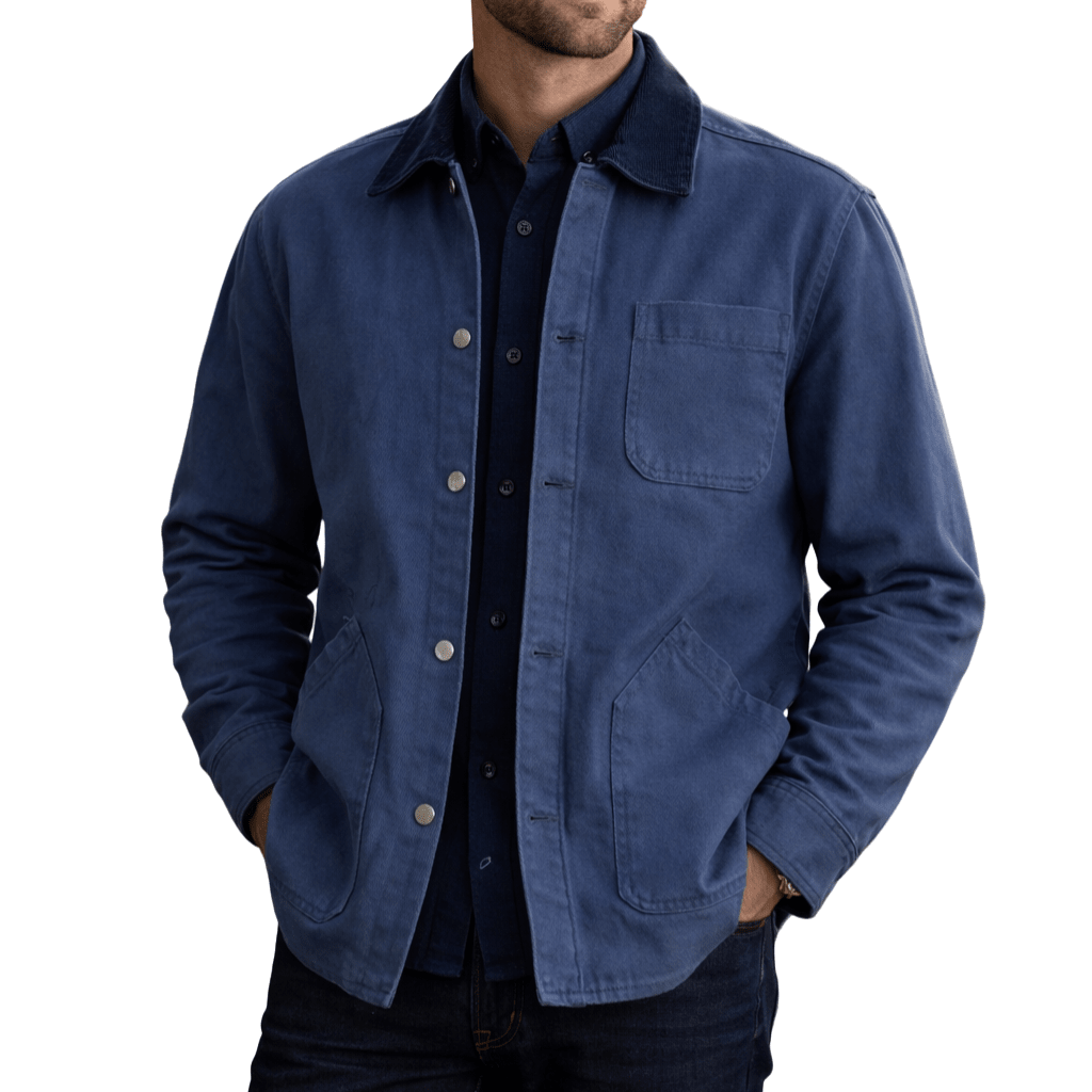 BEAUCAIRE Stone Wash Jacket NAVY - Henry Bucks