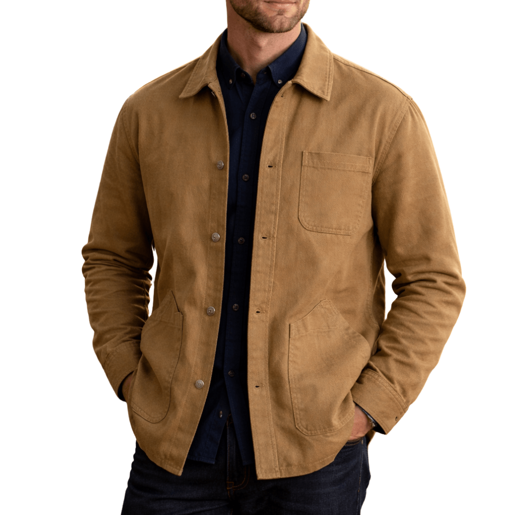 BEAUCAIRE Stone Wash Jacket OLIVE - Henry Bucks