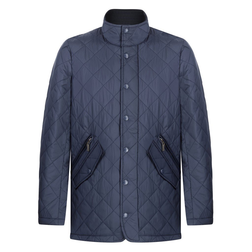 BEAUCAIRE Windsor Quilted Jacket NAVY REG - Henry Bucks