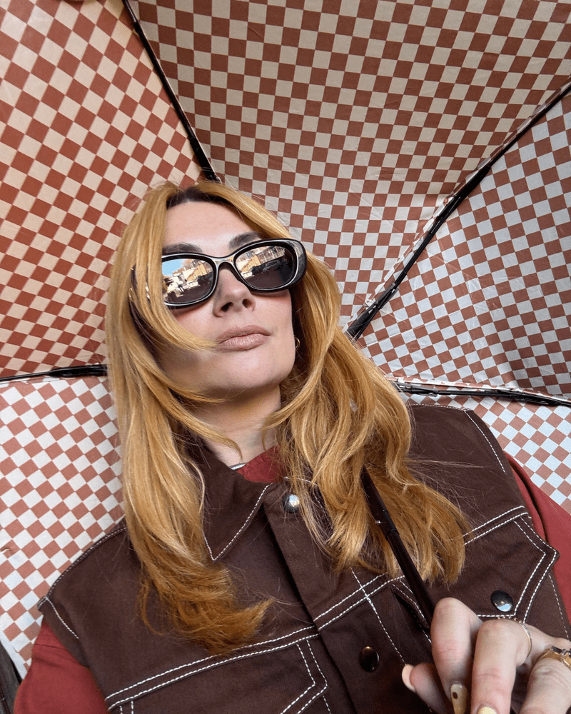 BLUNT Limited Edition Metro Umbrella CLAY CHECK - Henry Bucks