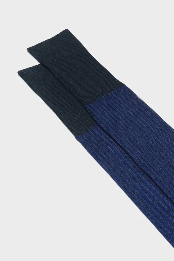 BRESCIANI Cotton Vanisee Sock NAVY/BLUE - Henry BucksSocks69AW240003 - NAVBLU - MED