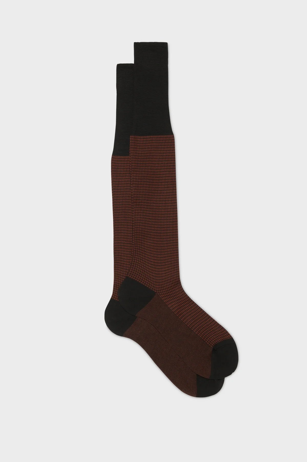 BRESCIANI Jacquard Cotton Socks BROWN/BLUE - Henry BucksSocks1701160 - BRNBLU - MED