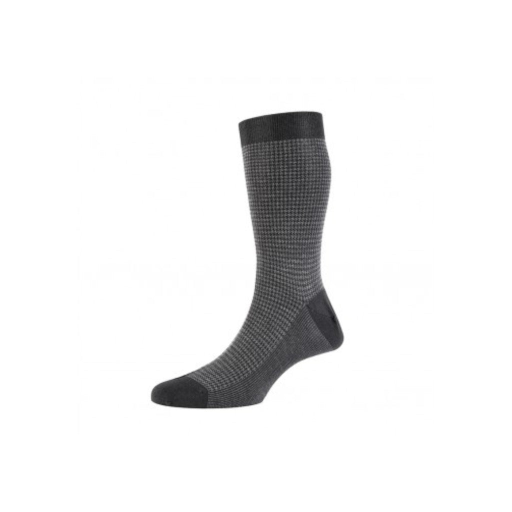 BRESCIANI Jacquard Cotton Socks GREY - Henry Bucks