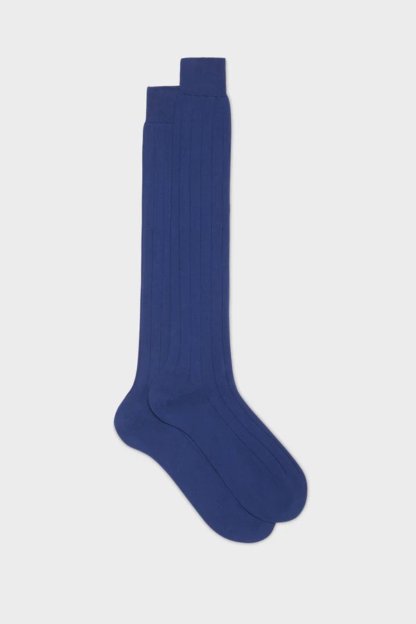 BRESCIANI Pima Cotton Socks BLUE - Henry BucksSocks17SS220011 - BLUE - MED