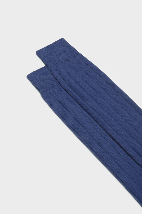 BRESCIANI Pima Cotton Socks BLUE - Henry BucksSocks17SS220011 - BLUE - MED