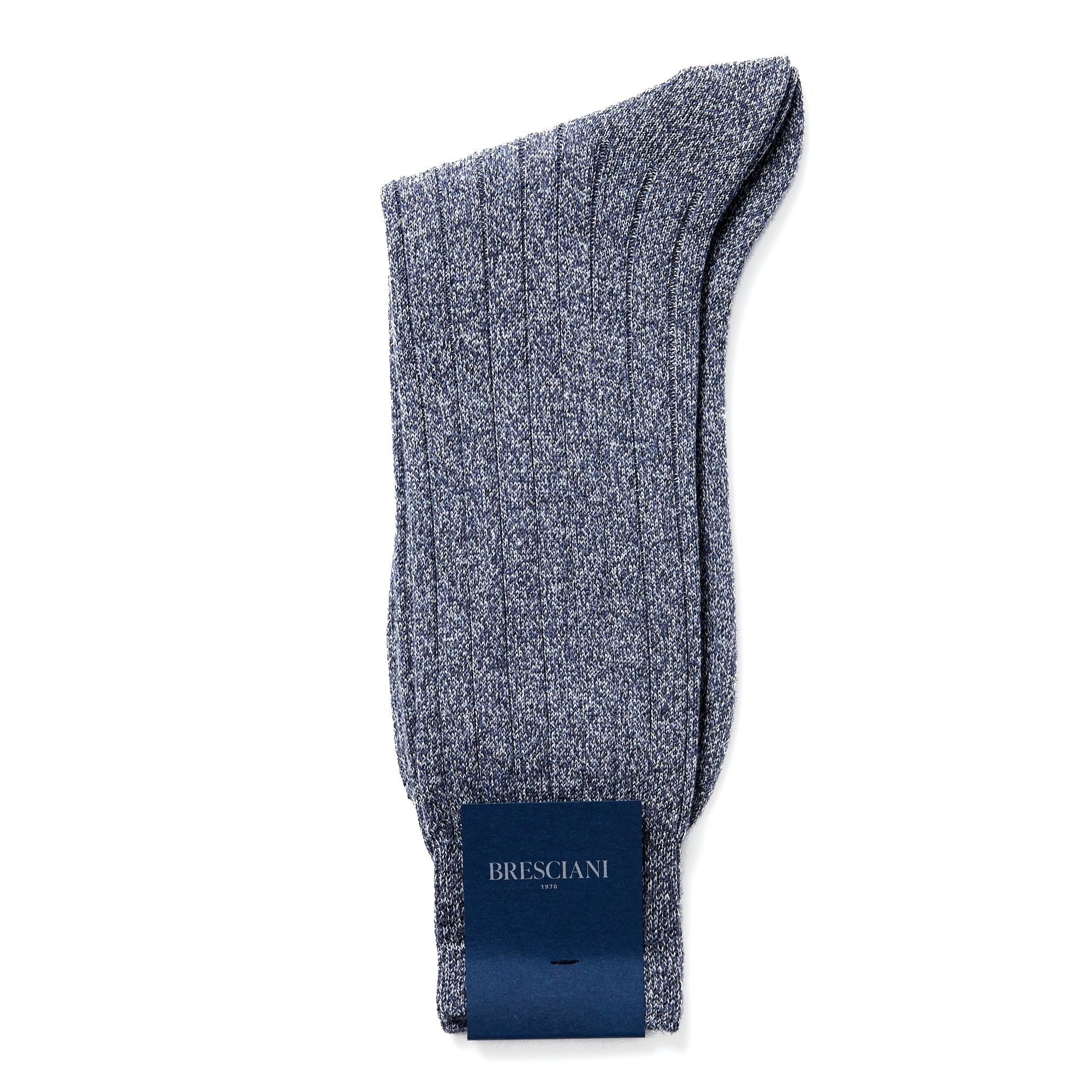 BRESCIANI Ribbed Business Socks NAVY - Henry BucksSocks17AW230004 - NAVY - MED