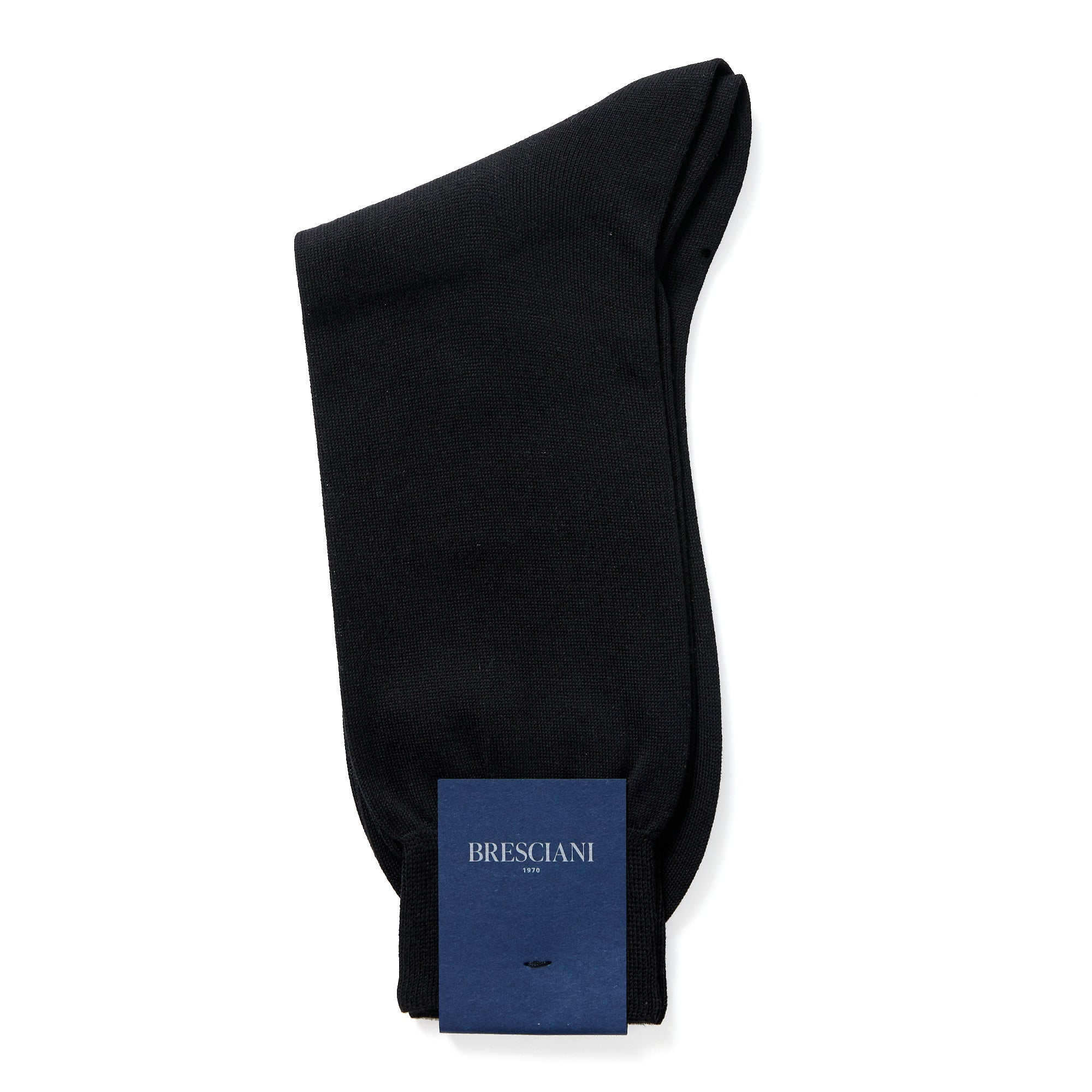 BRESCIANI Sea Island Cotton Business Socks BLACK - Henry BucksSocks17AW230003 - BLCK - MED