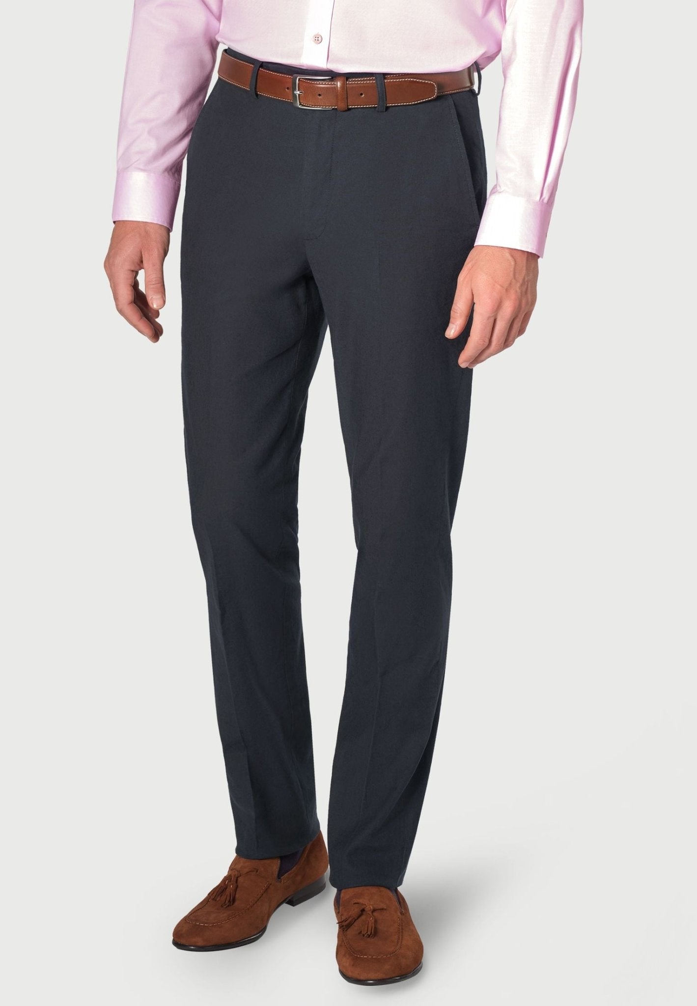 BROOK TAVERNER Amiss Linen Stretch Trouser NAVY REG - Henry BucksTrouser - Formal38SS230146 - NAVY - R - 32