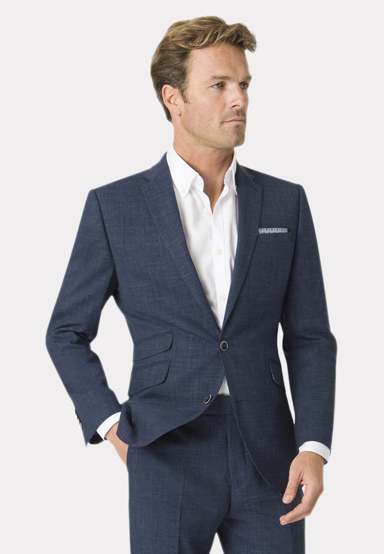 BROOK TAVERNER Constable Linen Mix Jacket NAVY REG - Henry BucksCasual Jackets38SS230147 - NAVY - R - 38