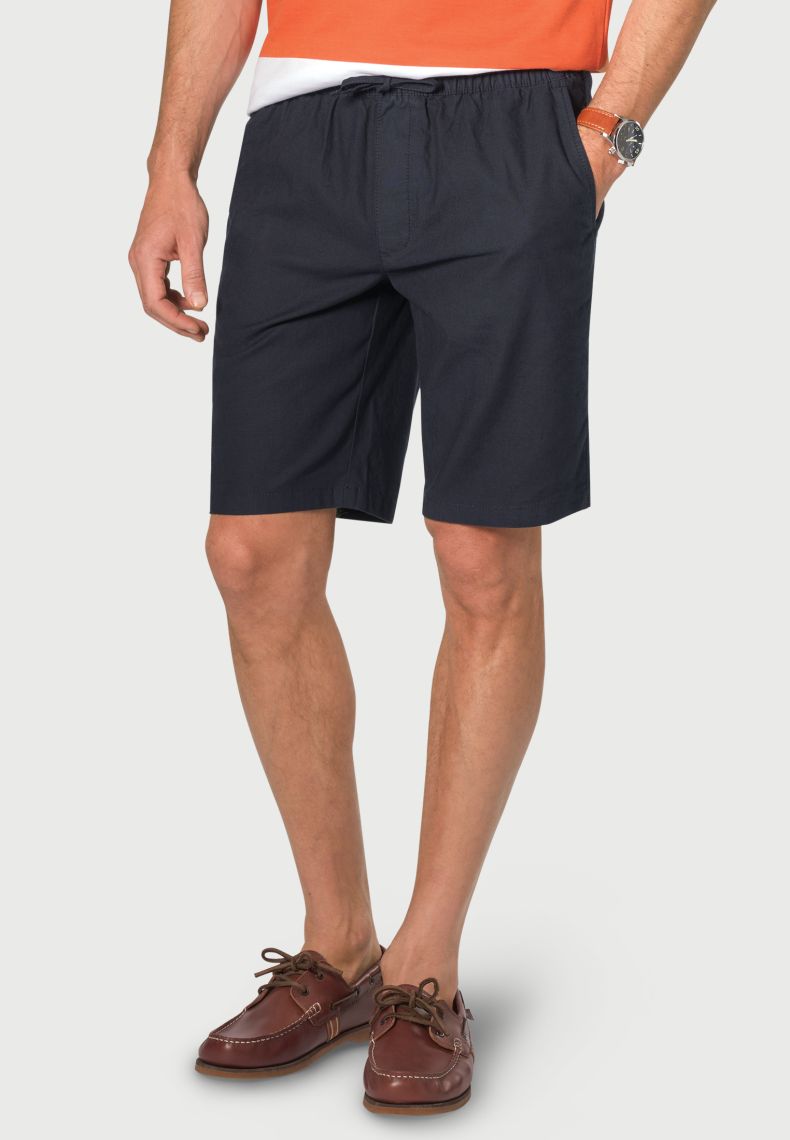 BROOK TAVERNER Cowdrey Linen Shorts NAVY REG - Henry BucksTROUSERS38SS230151 - NAVY - R - 32