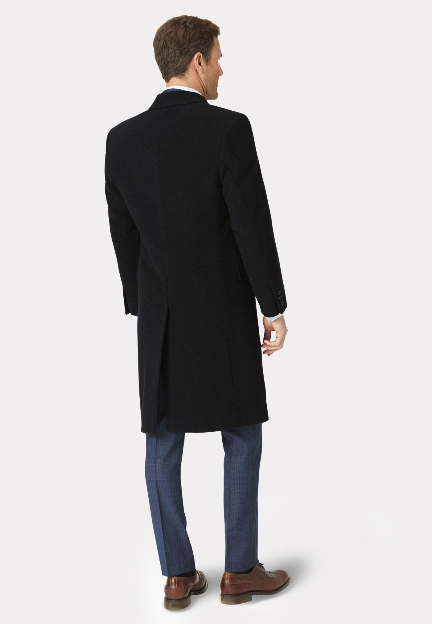 BROOK TAVERNER Wool Cashmere Overcoat BLACK REG - Henry BucksOvercoats24AW230015 - BLCK - R - 38