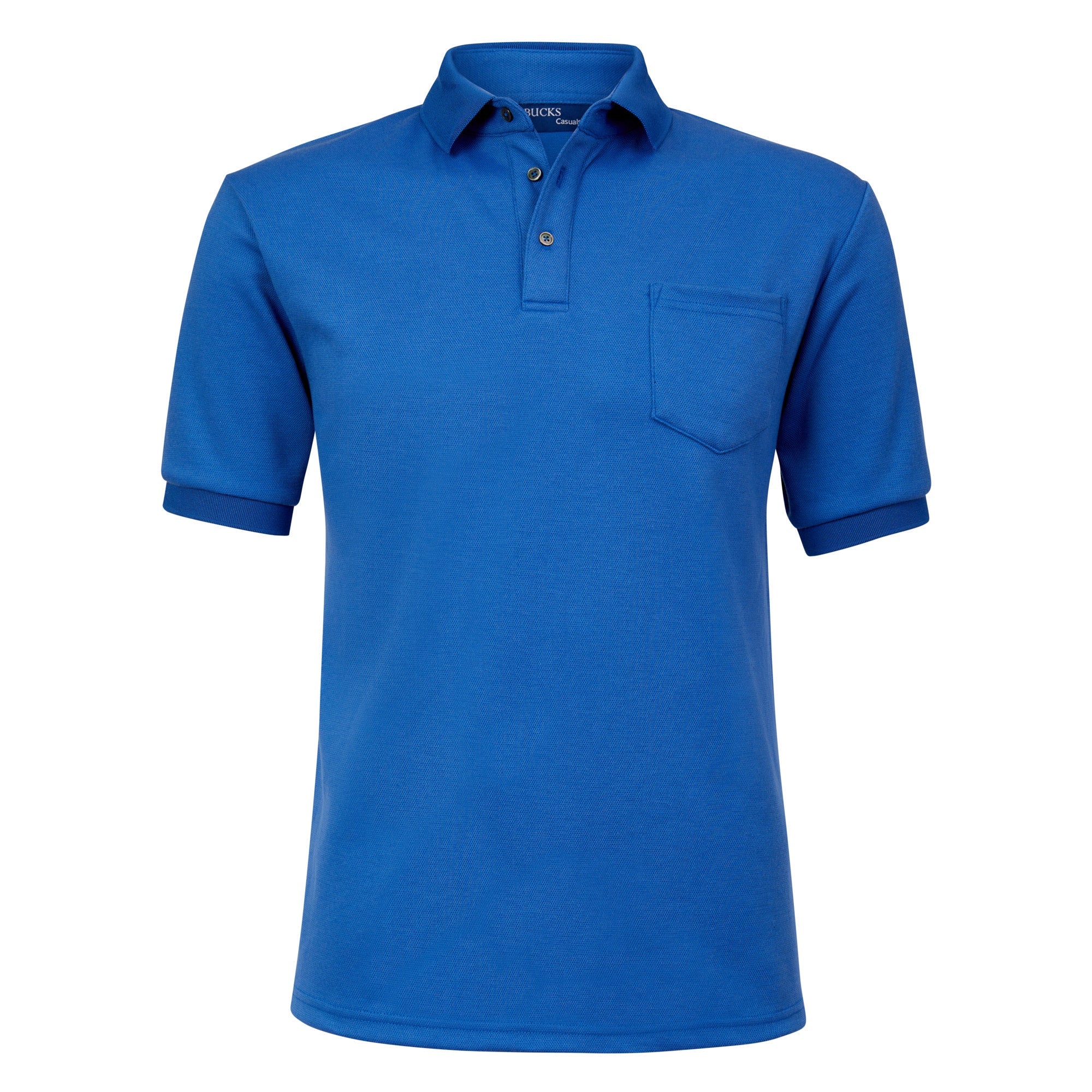 Bucks Casual Mark Polo Blue - Henry BucksPolo38AW220025 - BLUE - SM