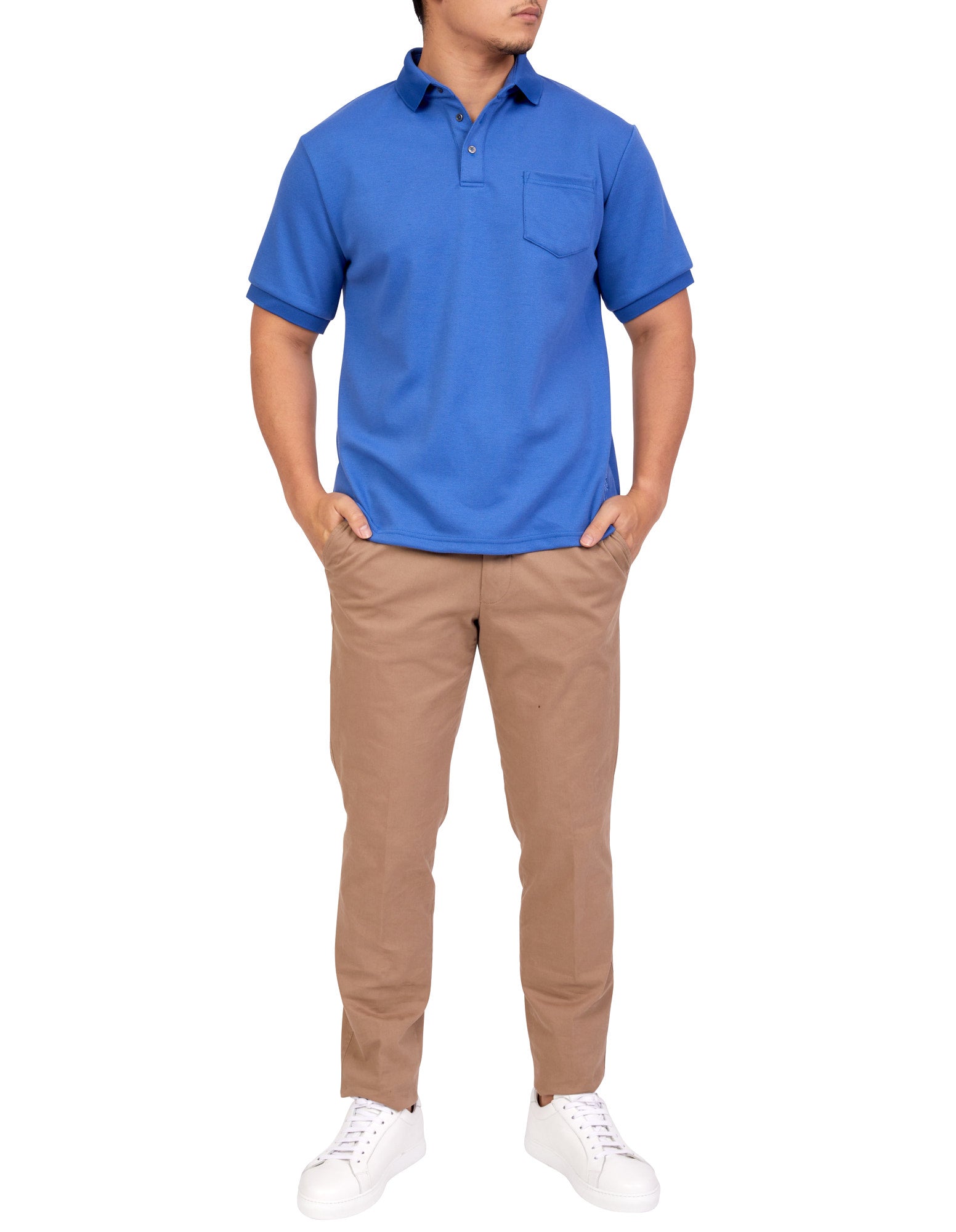 Bucks Casual Mark Polo Blue - Henry BucksPolo38AW220025 - BLUE - SM