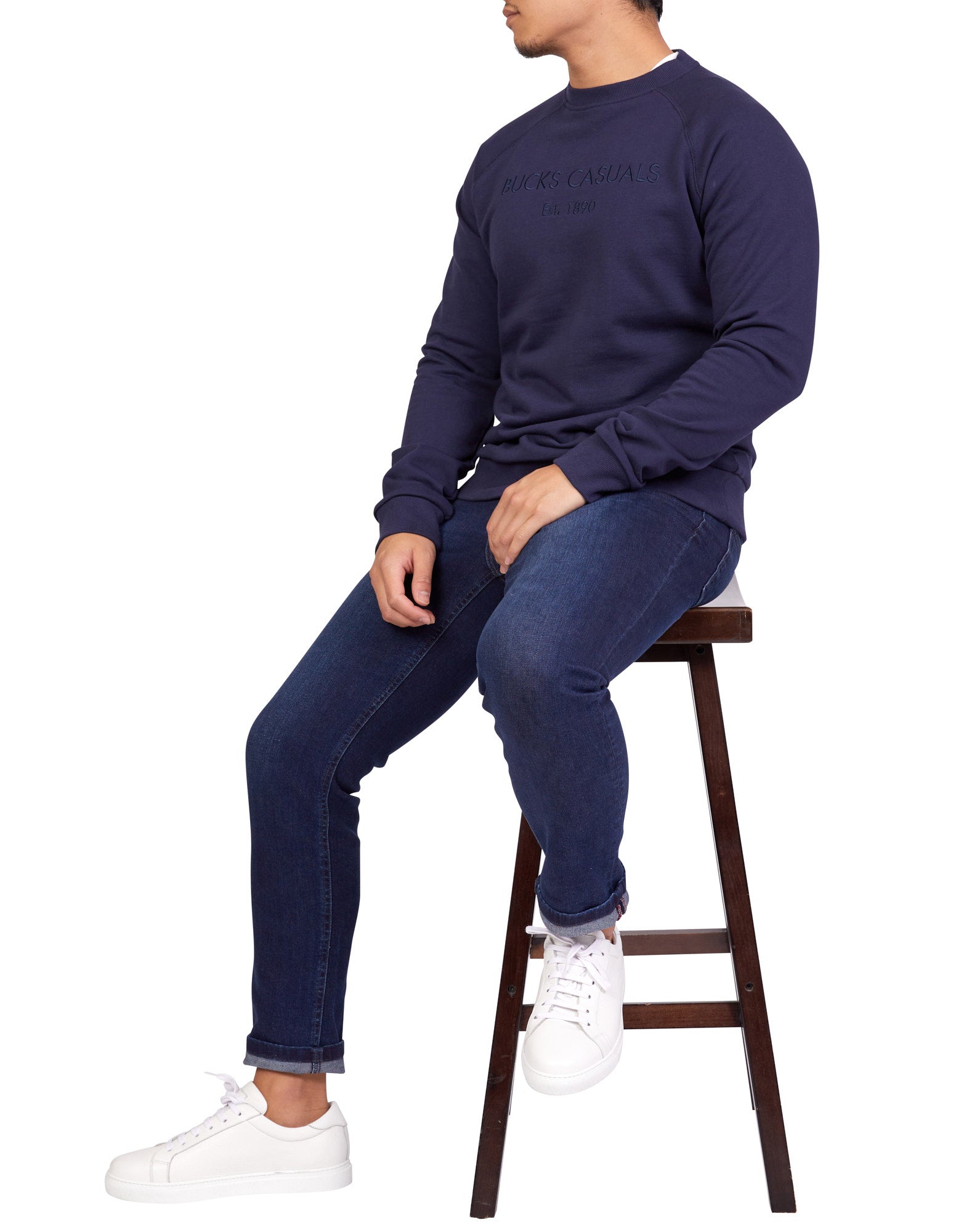 Bucks Casual Todd Crew Neck Sweater - Henry BucksSweatshirt38AW220030 - NAVY - SM