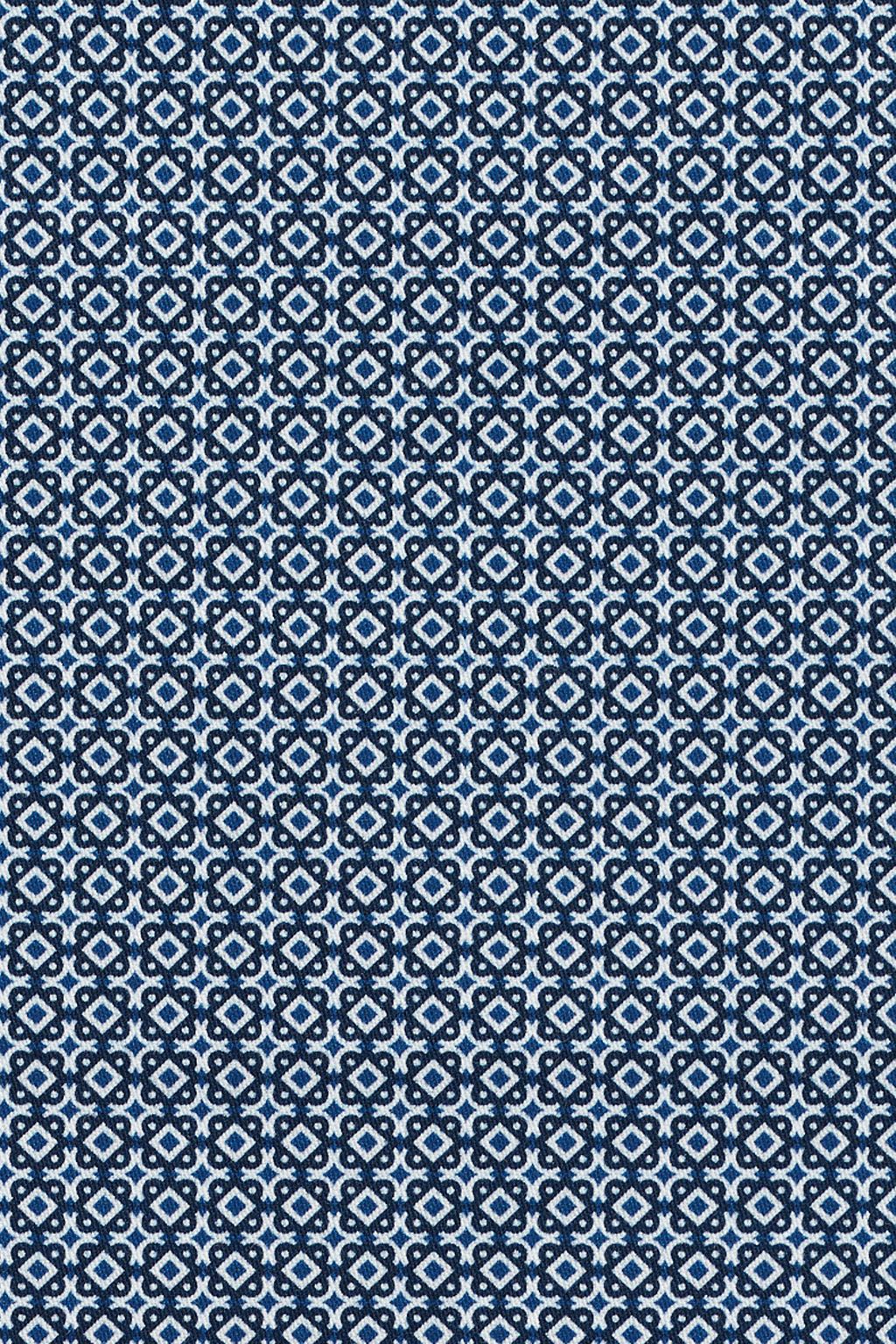 BUGATTI Cotton Geometric Long Sleeve Shirt NAVY