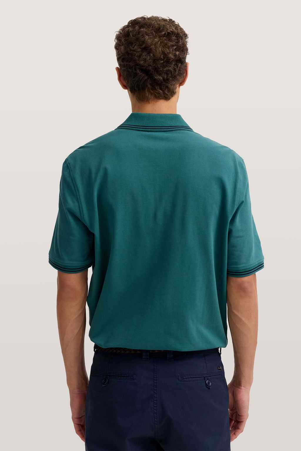 BUGATTI Cotton Short Sleeve Polo BOTTLE GREEN