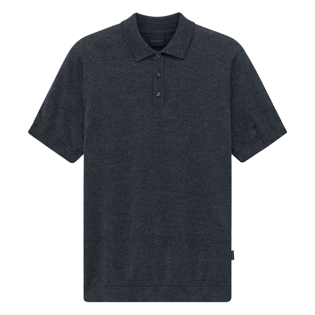 BUGATTI Cotton Blend Short Sleeve Polo NAVY - Henry Bucks