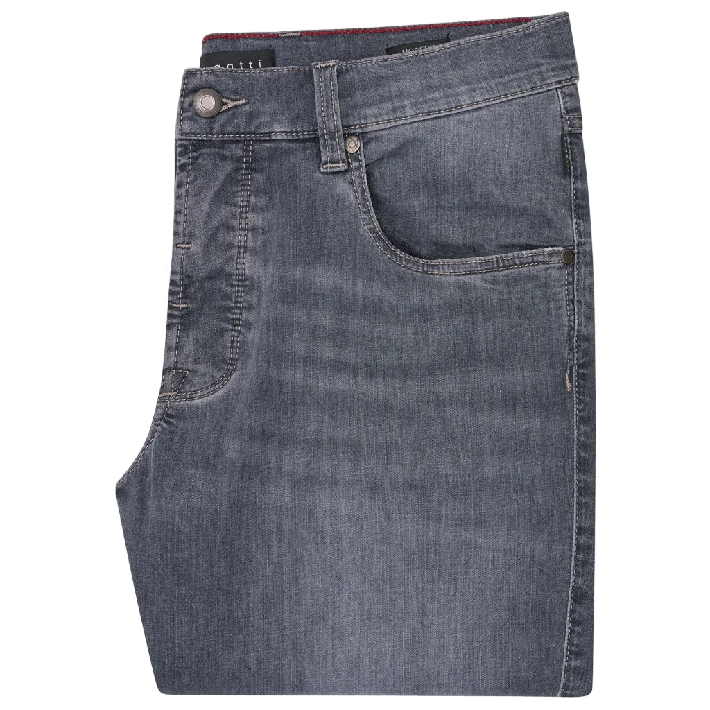 BUGATTI Cotton Denim Jeans DARK GREY - Henry Bucks