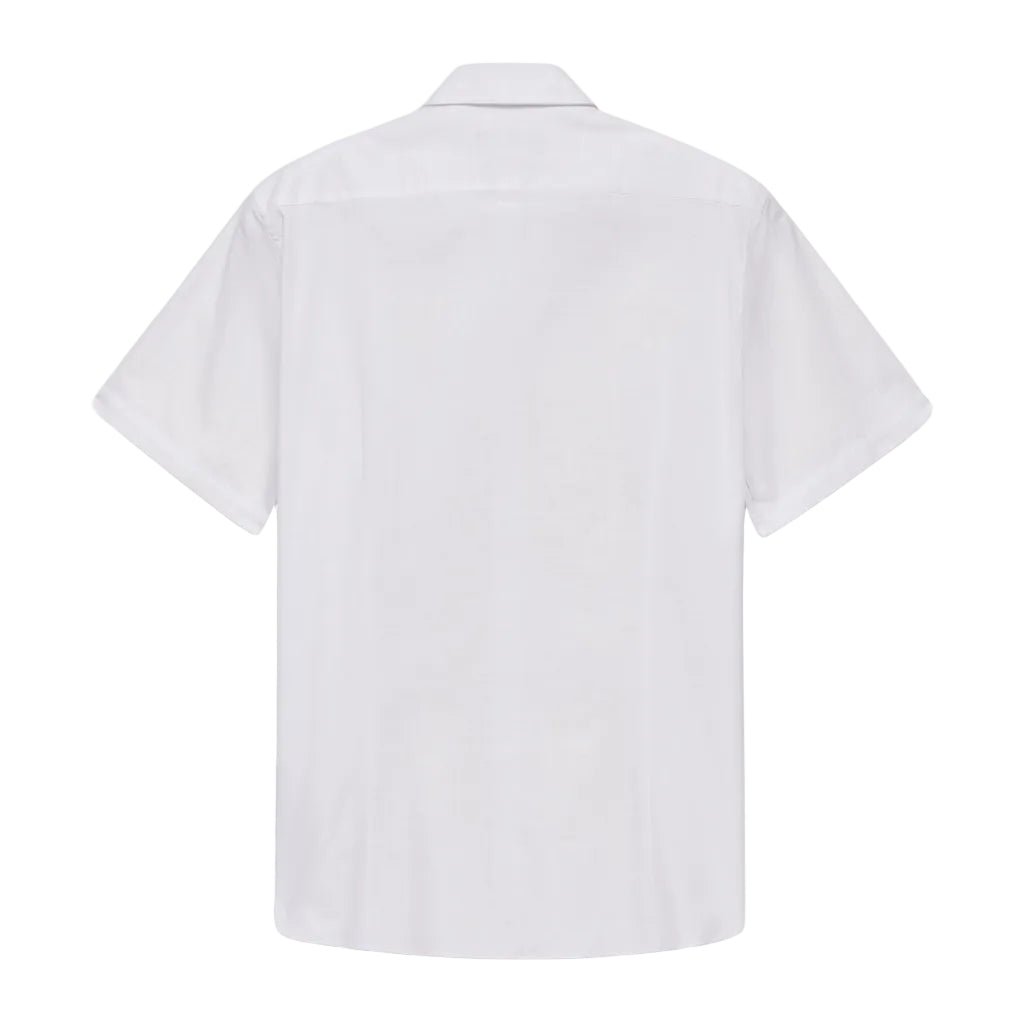 BUGATTI Cotton Short Sleeve Shirt WHITE - Henry Bucks