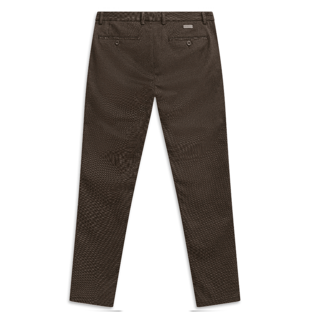 BUGATTI Cotton Stretch Flat Front Chino COGNAC - Henry Bucks