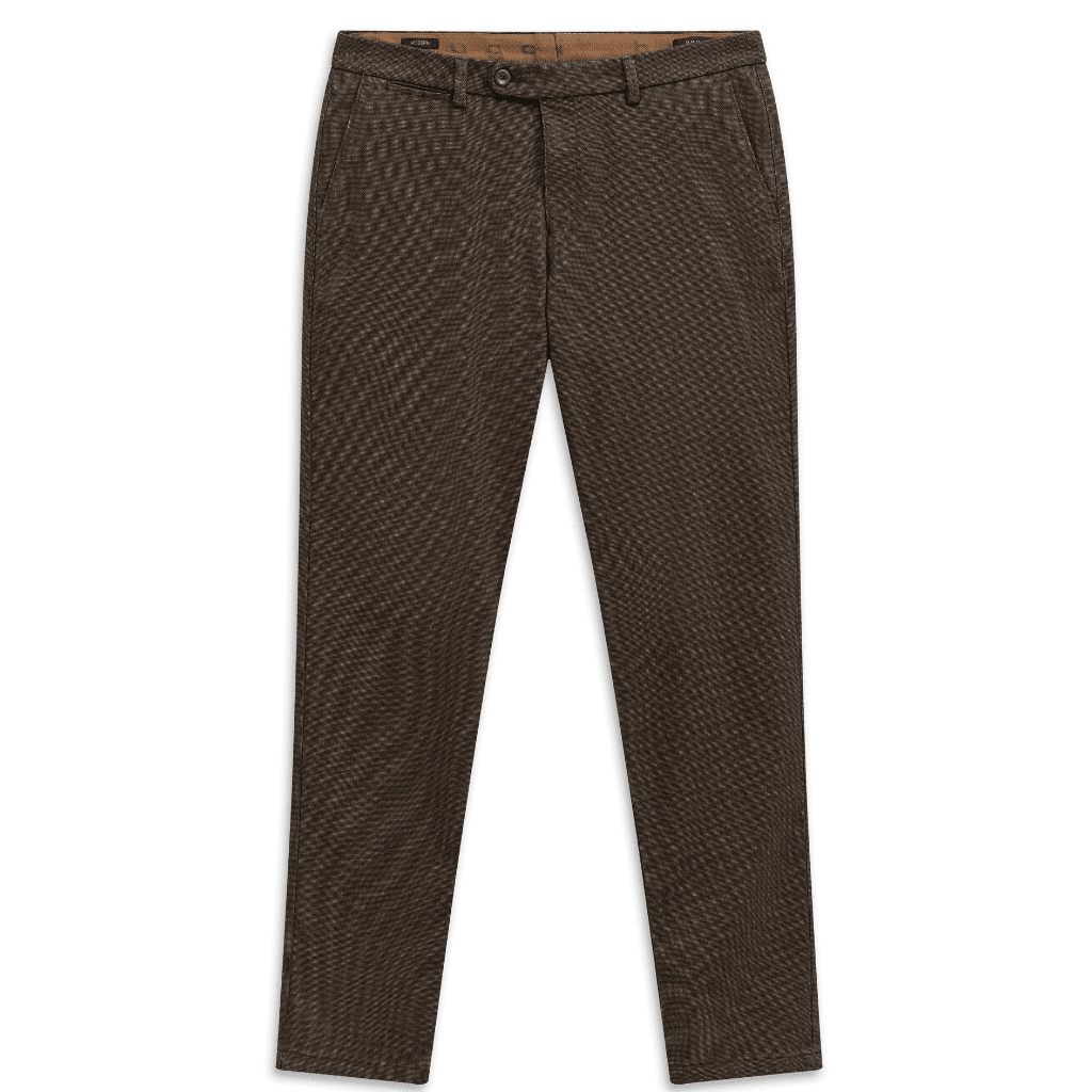 BUGATTI Cotton Stretch Flat Front Chino COGNAC - Henry Bucks