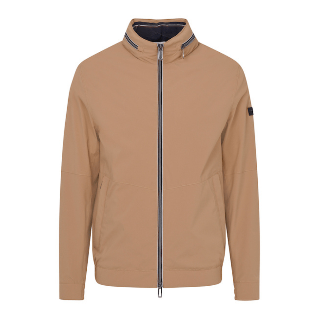 BUGATTI Hooded Zipped Jacket CAMEL - Henry Bucks