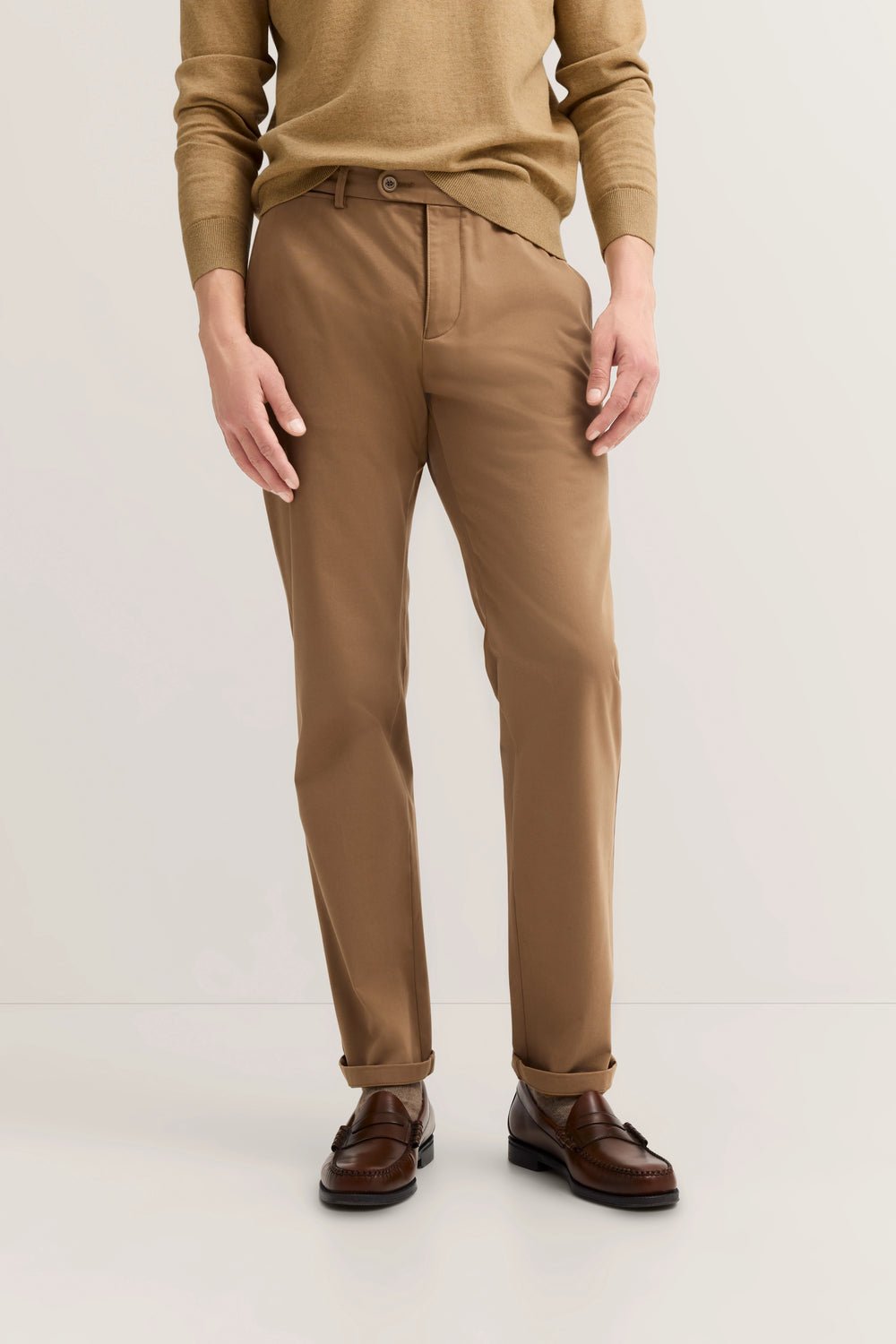 BUGATTI Lux Cotton Stretch Chino BRASS - Henry Bucks