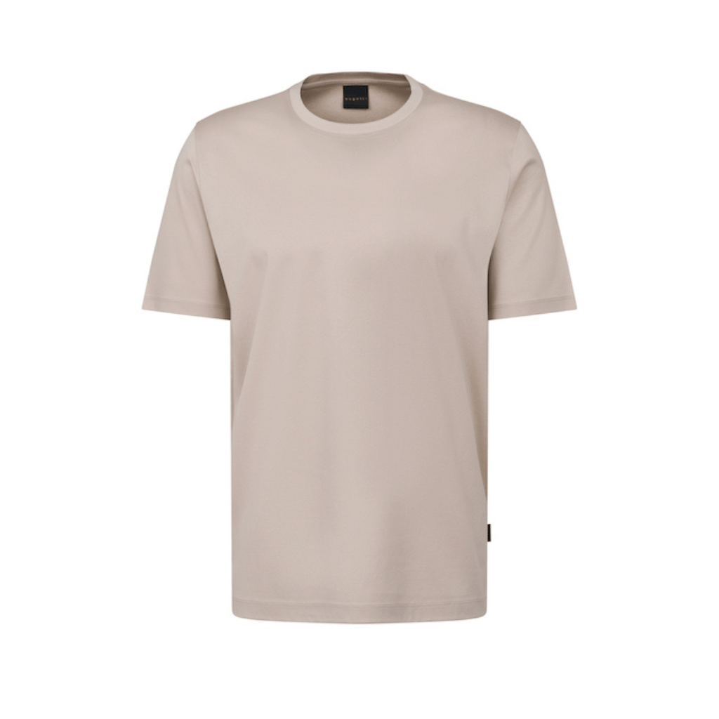 BUGATTI Plain Cotton T-shirt BEIGE - Henry Bucks