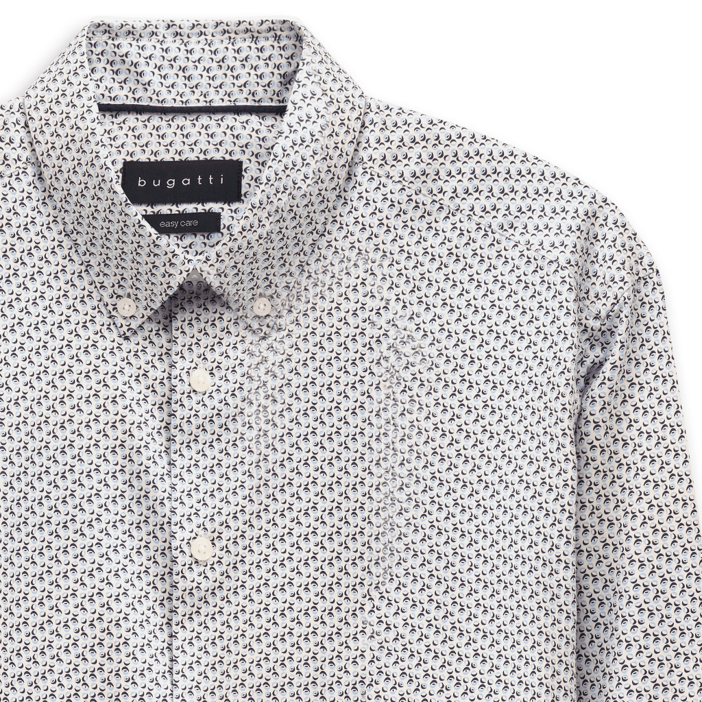 BUGATTI Printed Casual Shirt LIGHT BLUE - Henry Bucks