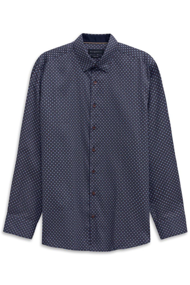 BUGATTI Printed Casual Shirt NAVY - Henry Bucks