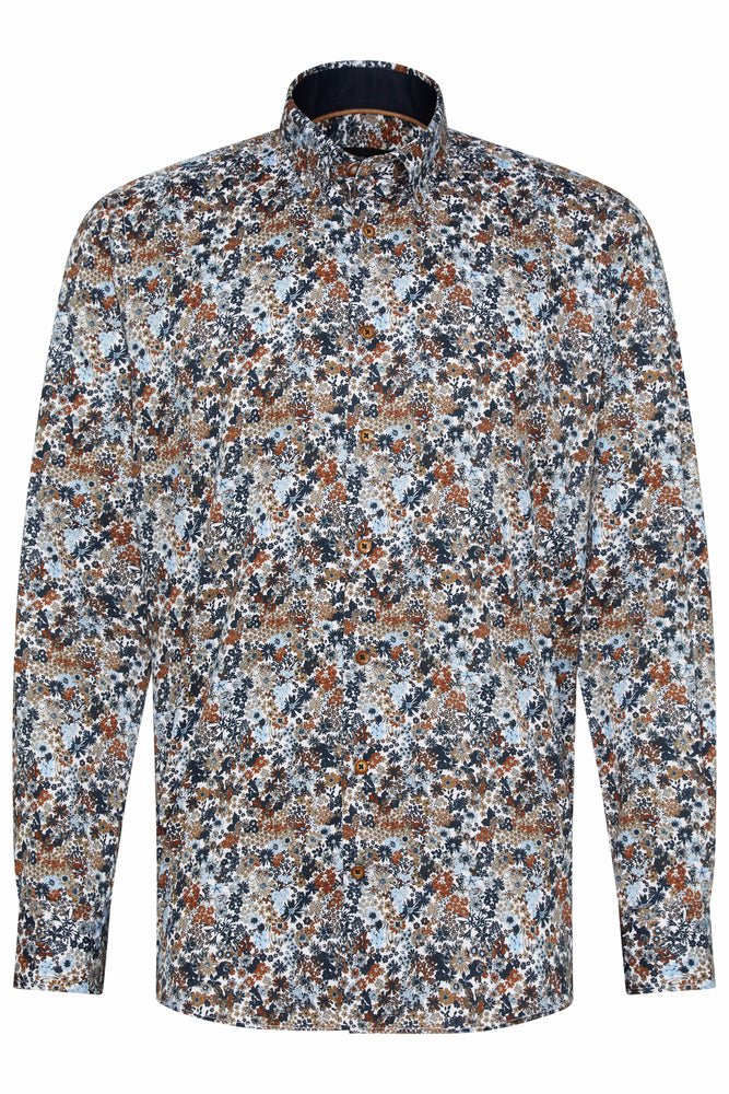 BUGATTI Printed Long Sleeve Shirt MULTI - Henry Bucks