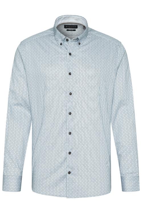 BUGATTI Printed Long Sleeve Single Cuff Shirt LIGHT BLUE/BLUE - Henry BucksShirts38AW240092 - LTBLBL - SC - M