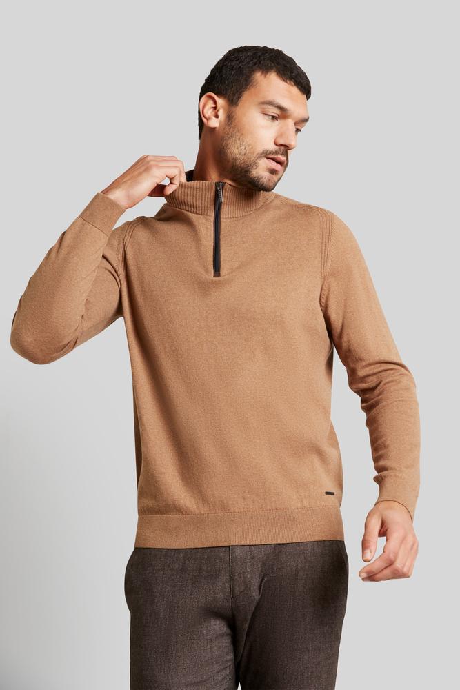 BUGATTI Quarter Zip Long Sleeve Jumper BEIGE REG - Henry BucksKnitwear38AW240087 - BEIG - R - M