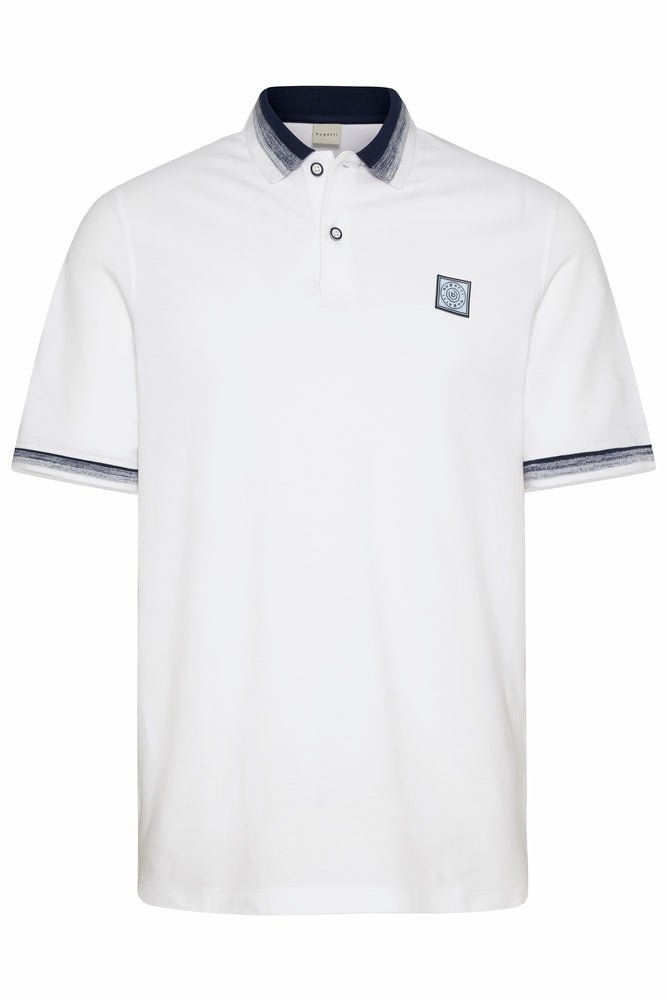 BUGATTI Short Sleeve Polo shirt WHITE - Henry BucksPolo38SS230096 - WHTE - M