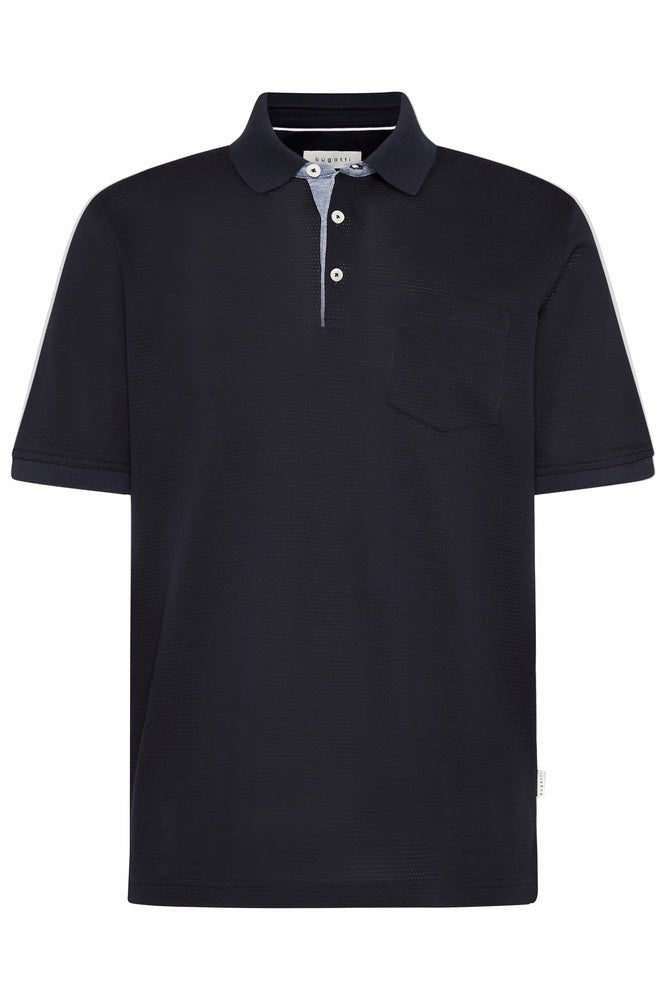 BUGATTI Soft Knit Polo BLACK - Henry BucksPolo38SS230097 - BLCK - M