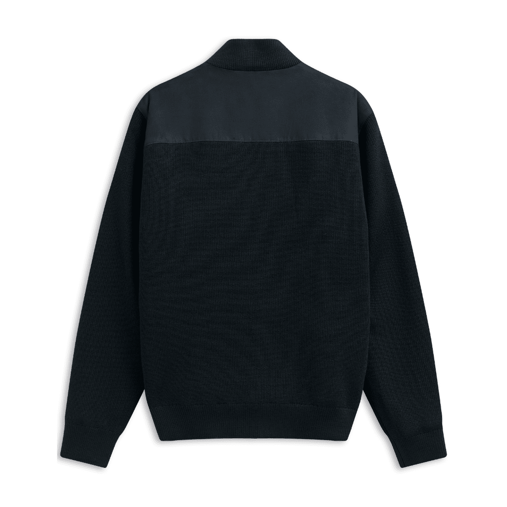 BUGATTI Suede Knit Bomber Jacket NAVY - Henry Bucks