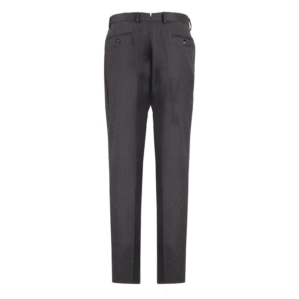 CARUSO Cashmere Formal Trouser CHARCOAL - Henry Bucks