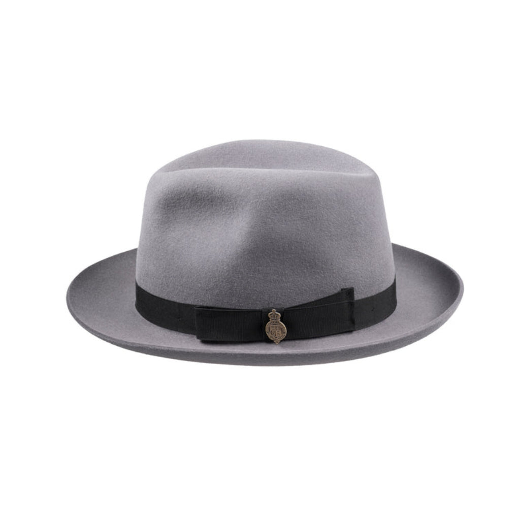 CHRISTYS' Epsom Racing Trilby SILVER GREY - Henry Bucks