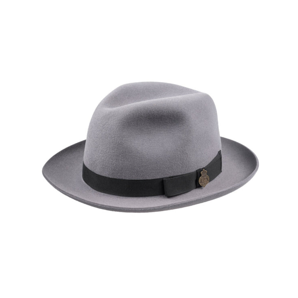 CHRISTYS' Epsom Racing Trilby SILVER GREY - Henry Bucks