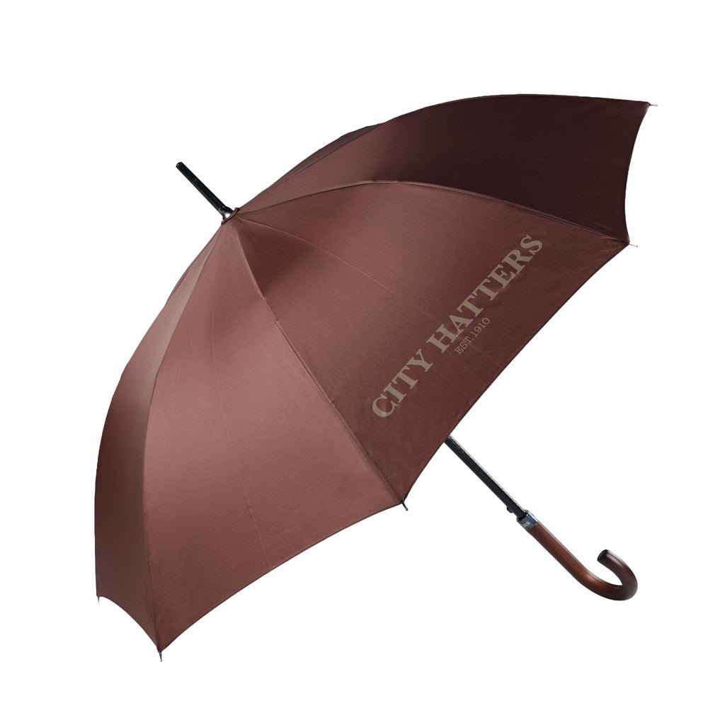 CITY HATTERS Classic Umbrella CHOCOLATE - Henry Bucks