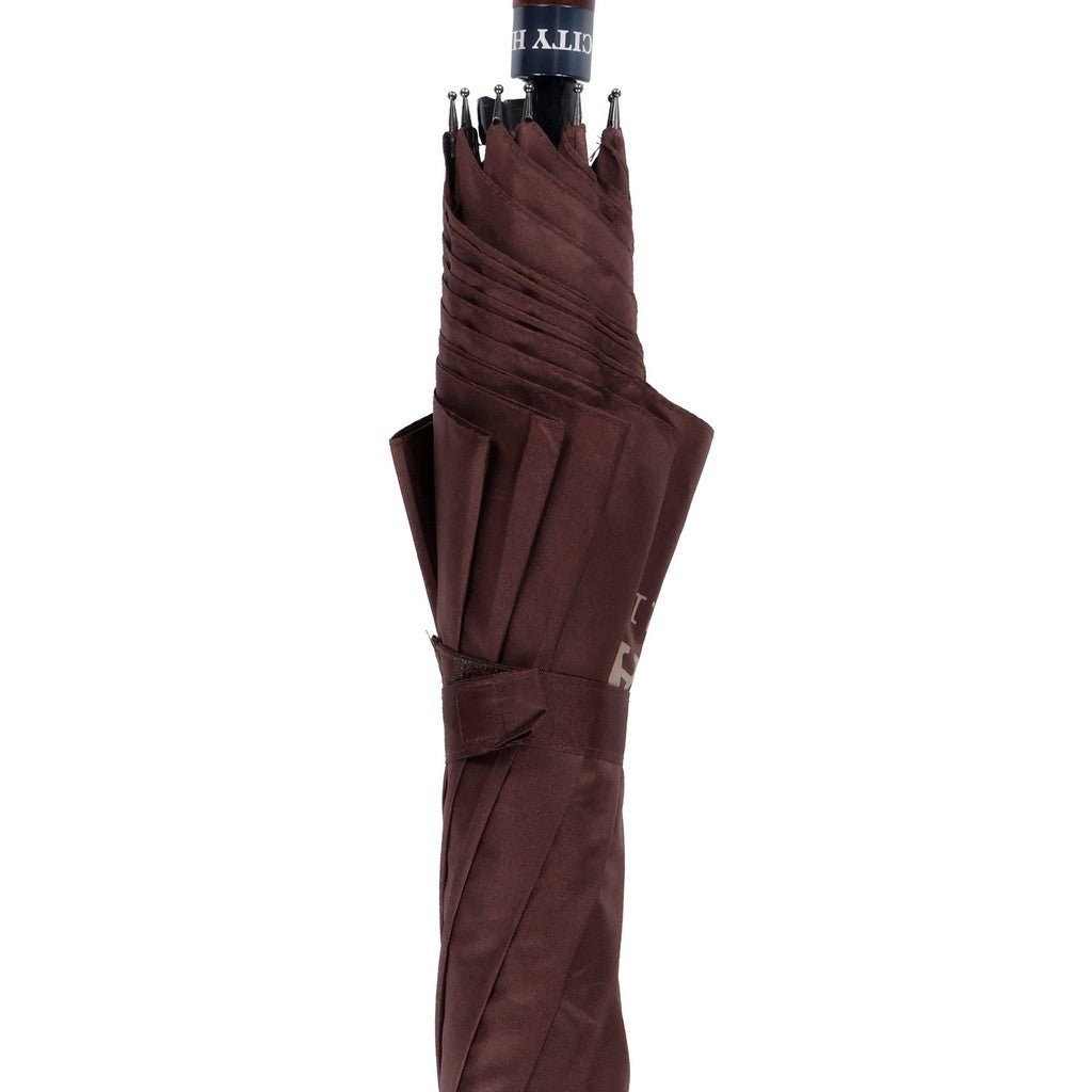 CITY HATTERS Classic Umbrella CHOCOLATE - Henry Bucks