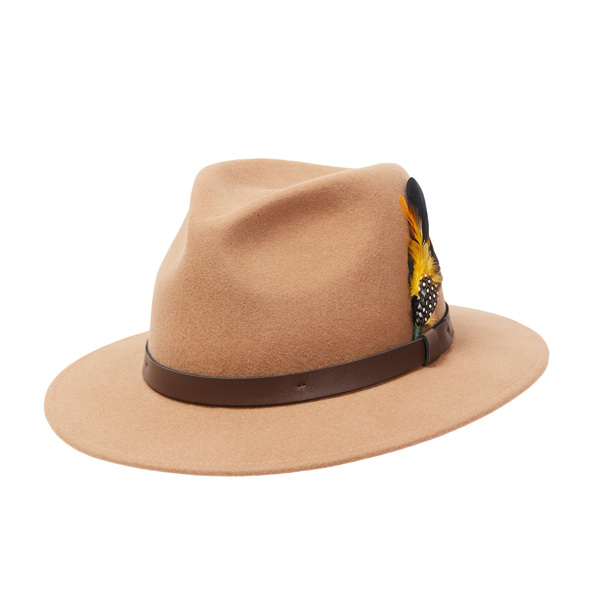 CITY HATTERS David Fedora - Henry BucksHats76SS220086 - BROWN - Sm