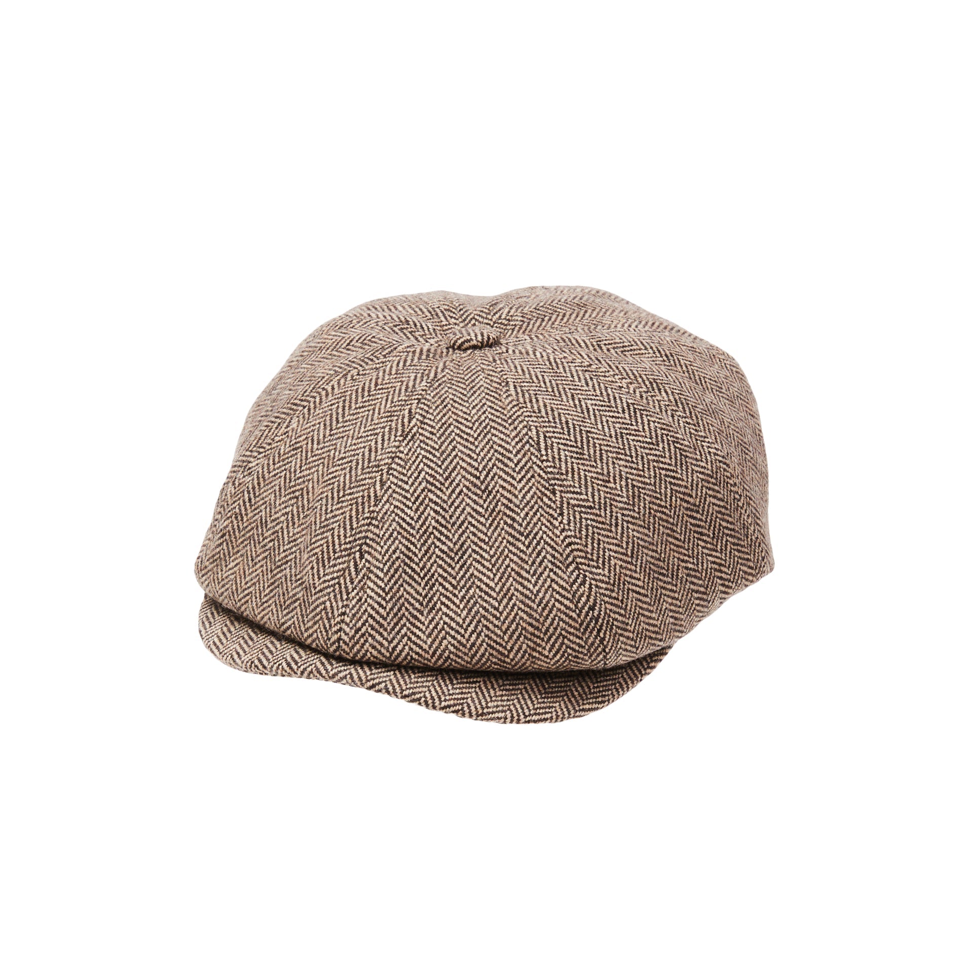 CITY HATTERS Hudson Herringbone Cap - Henry BucksHats76SS220072 - BROWN - Sm