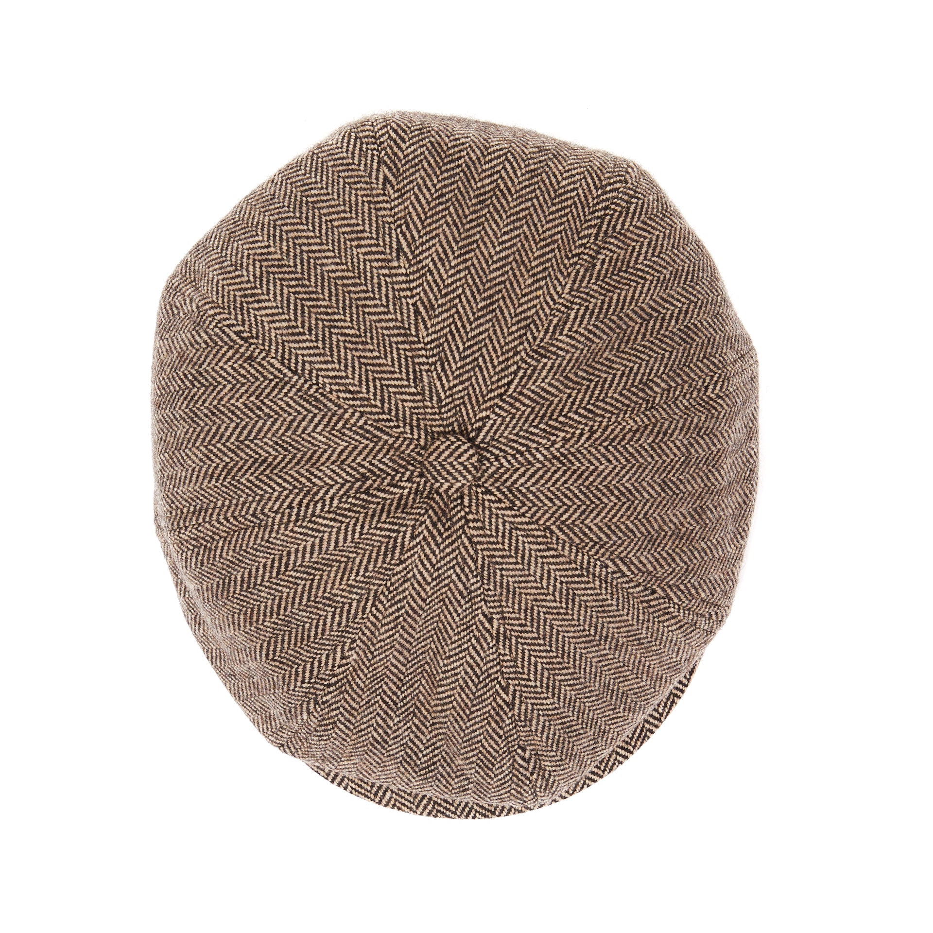 CITY HATTERS Hudson Herringbone Cap - Henry BucksHats76SS220072 - BROWN - Sm