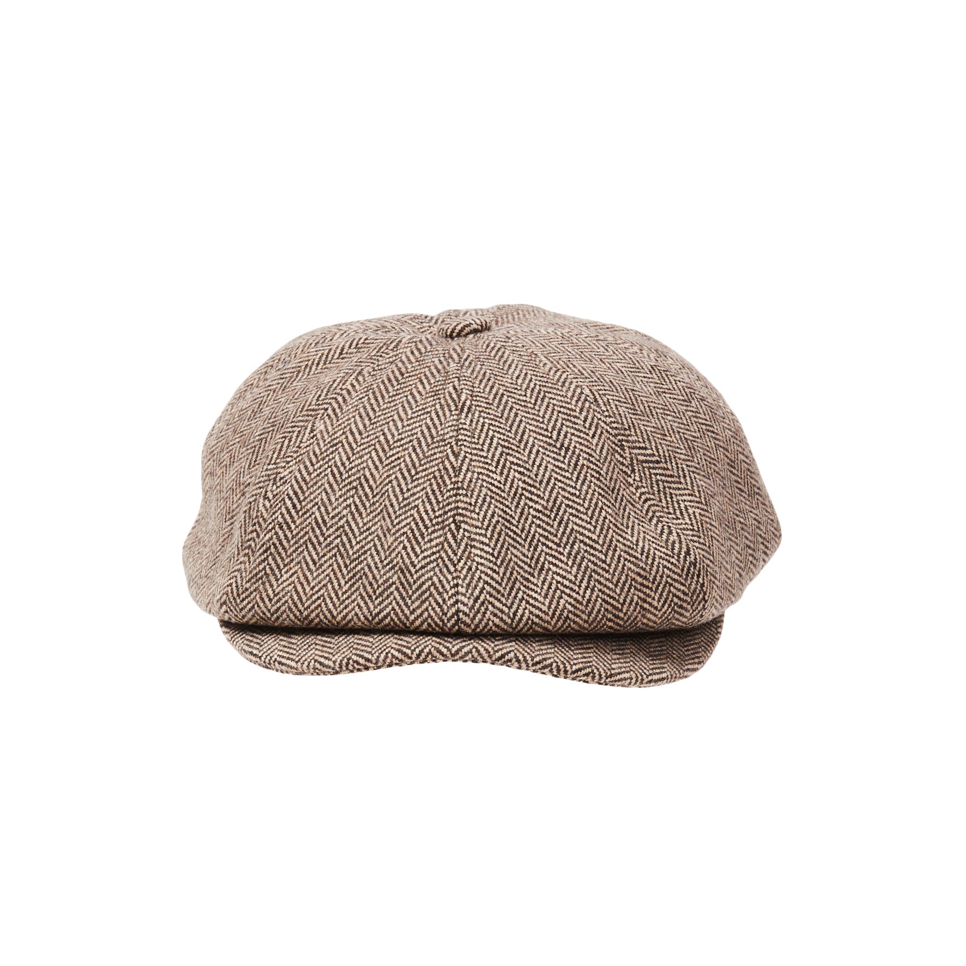 CITY HATTERS Hudson Herringbone Cap - Henry BucksHats76SS220072 - BROWN - Sm