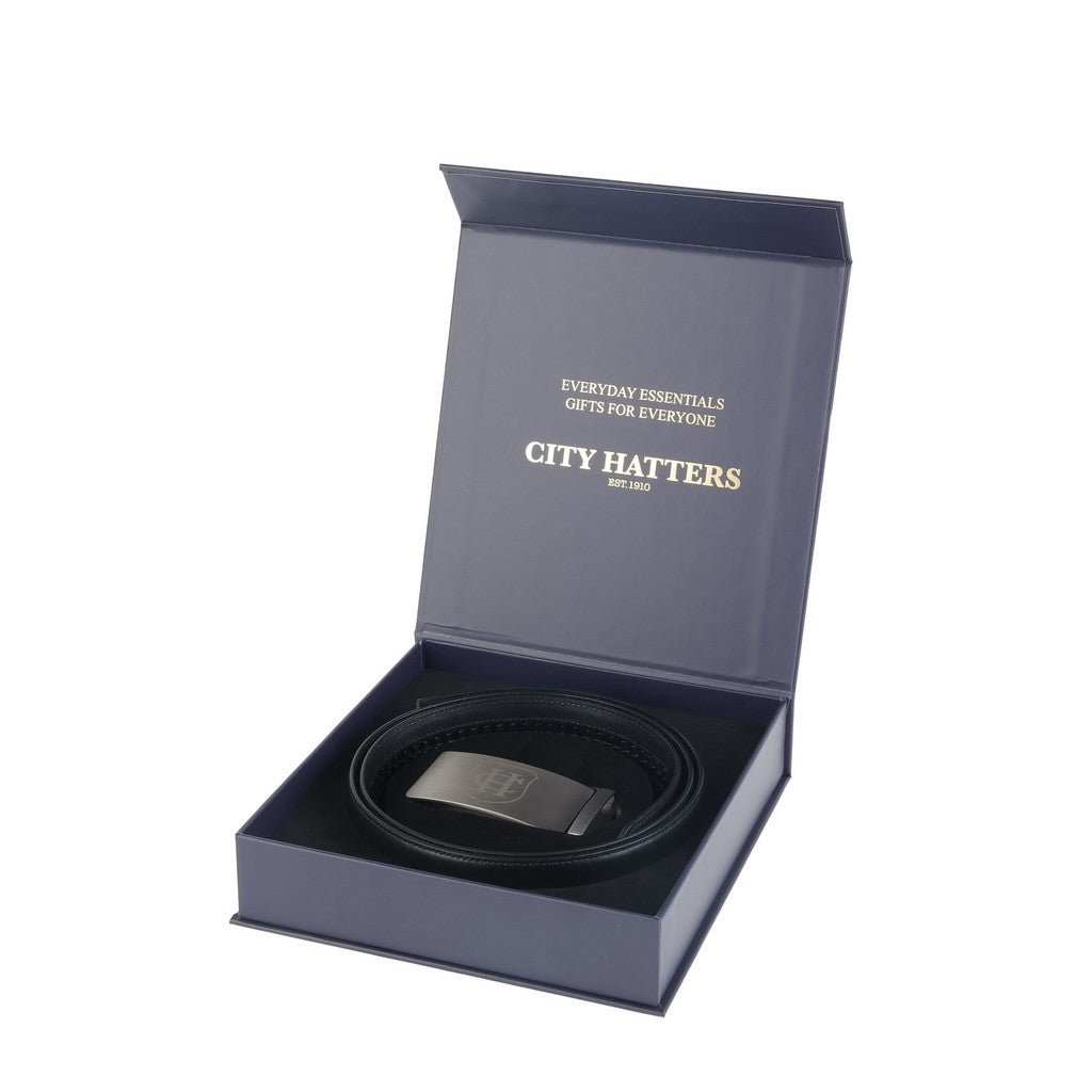 CITY HATTERS Self Adjustable Belt Box BLACK - Henry Bucks
