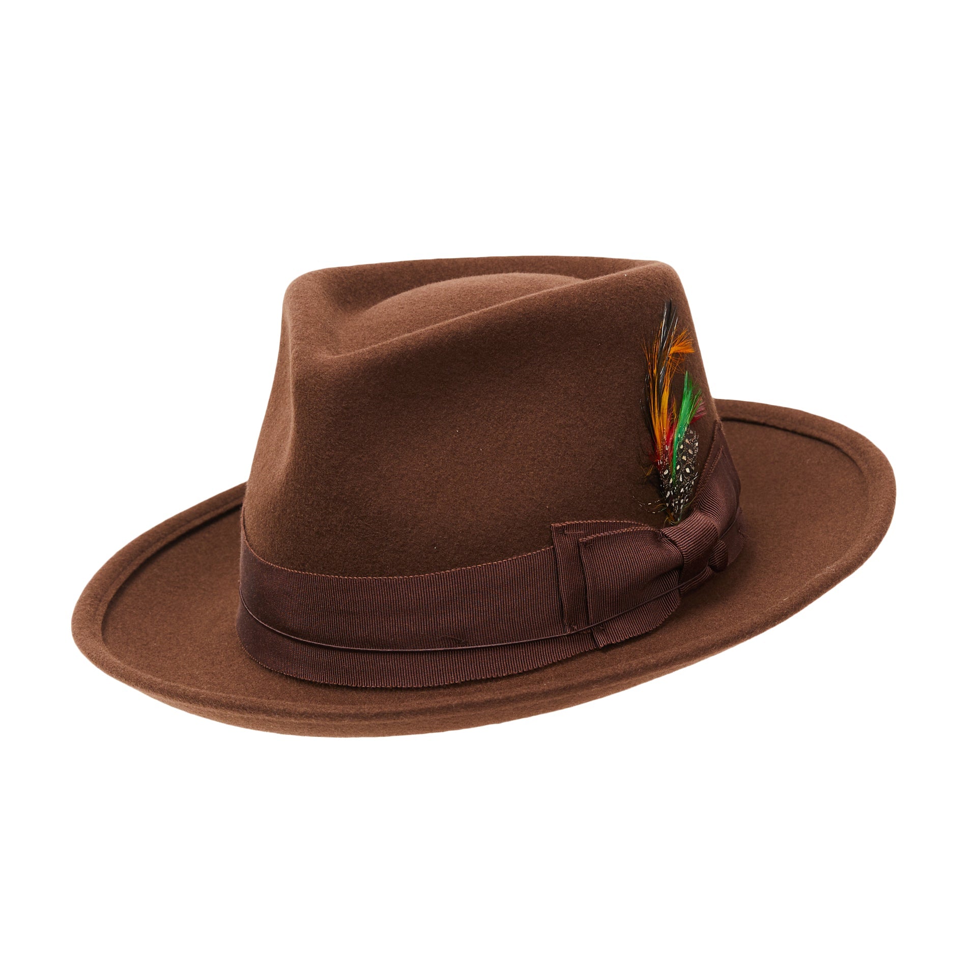 CITY HATTERS Theo Squatter Fedora - Henry BucksHats76SS220092 - BRWN - Sm