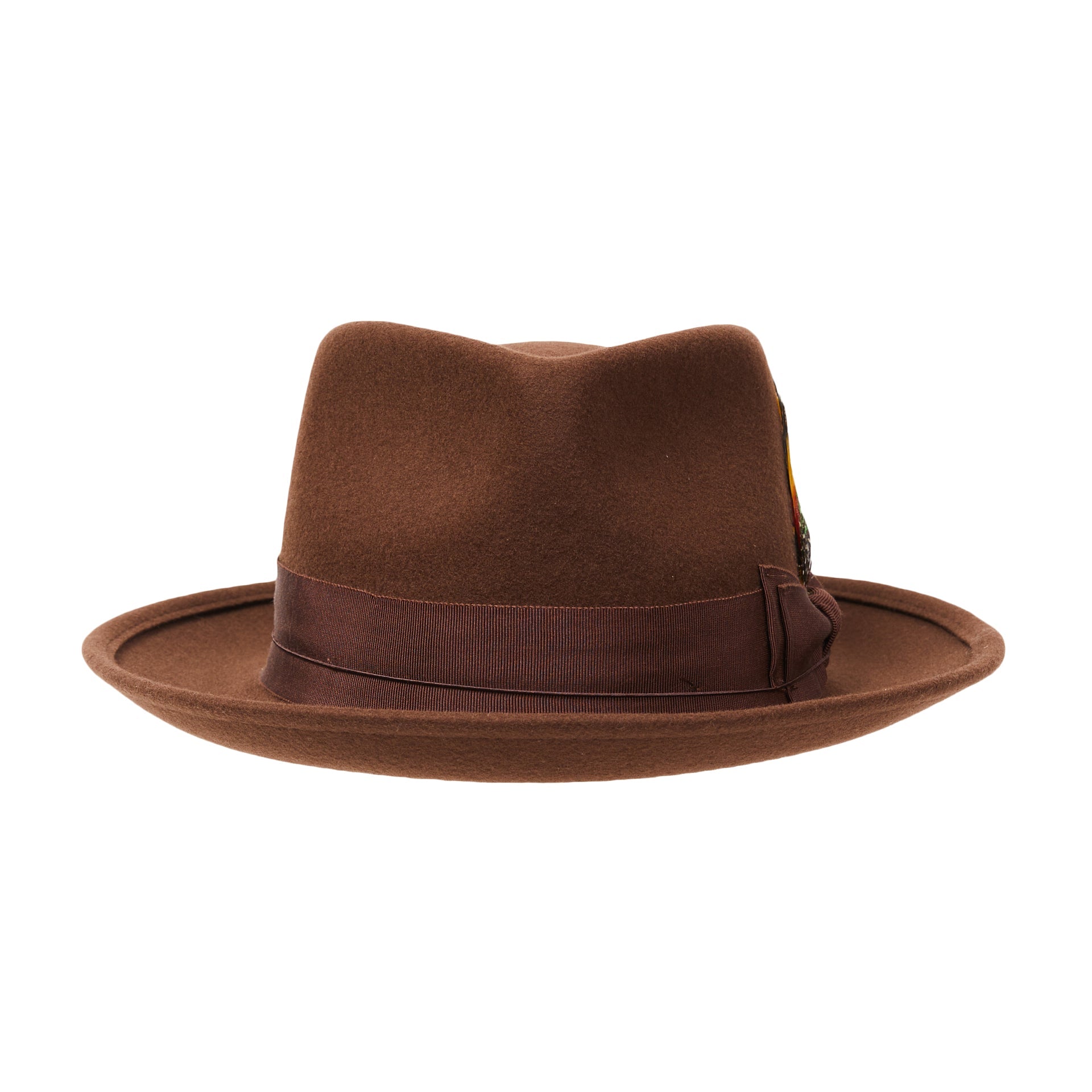 CITY HATTERS Theo Squatter Fedora - Henry BucksHats76SS220092 - BRWN - Sm