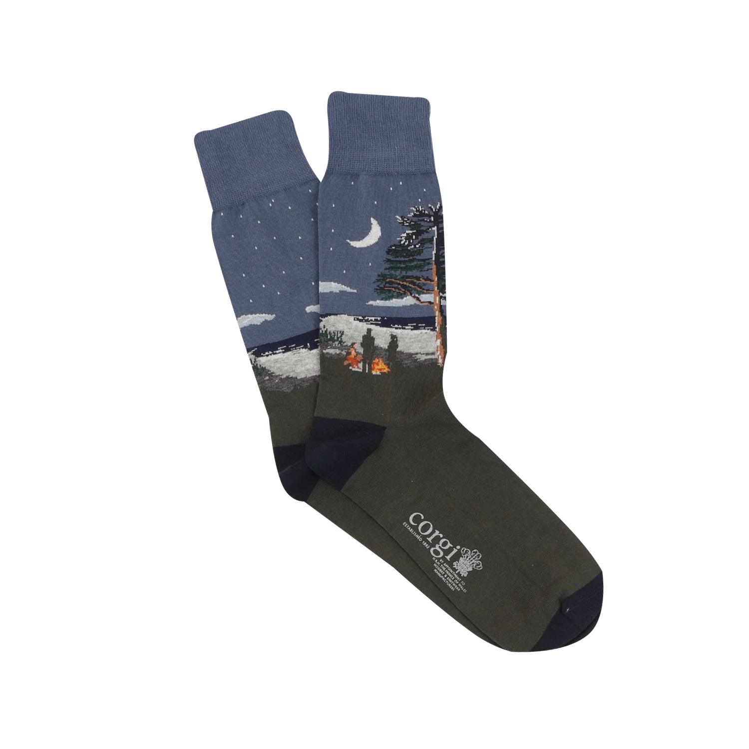 CORGI Campfire Socks BLUE/GREY/MULTI - Henry BucksSocks69XS230004 - BLGRYMLTI - M