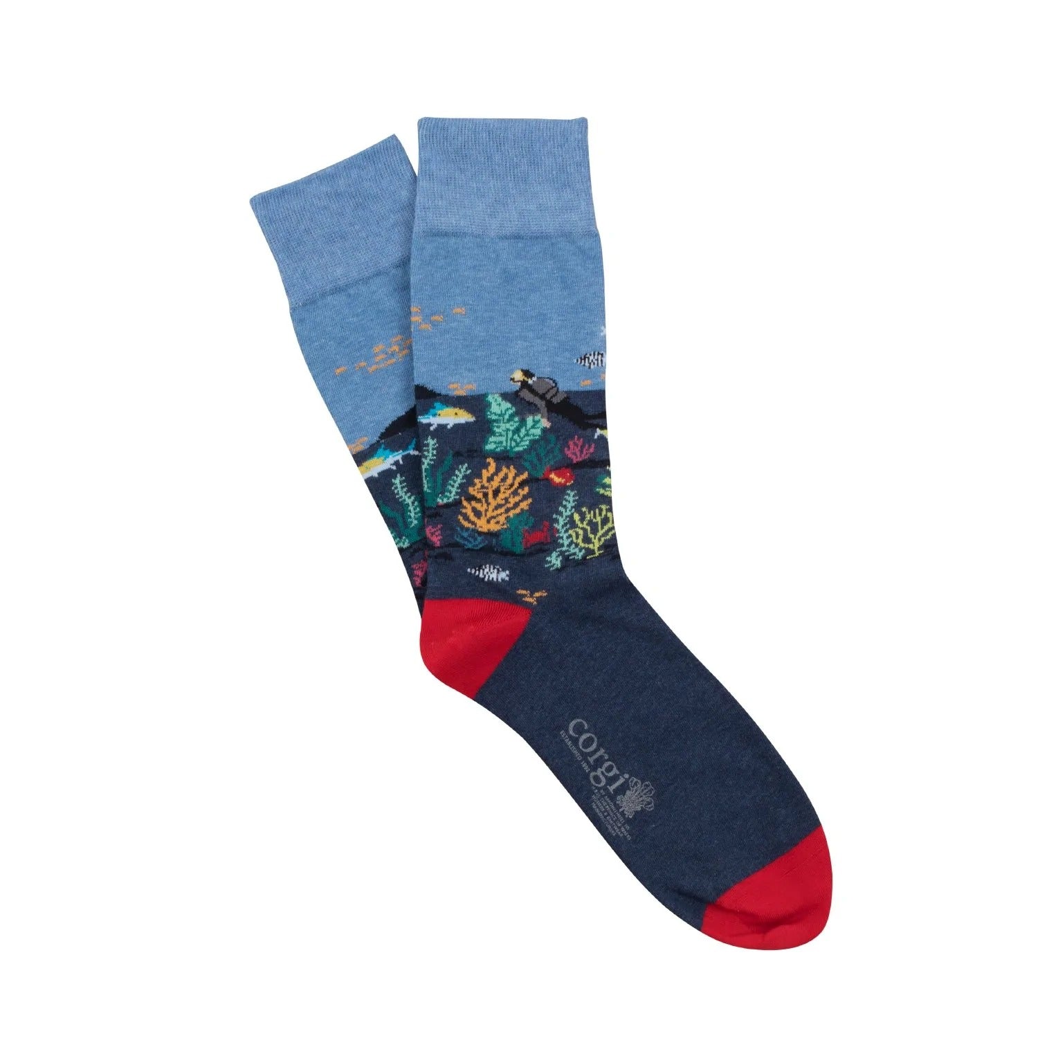 CORGI Deep Sea Diving Cotton Socks - Henry BucksSocks17XS220004 - BLUE - SM